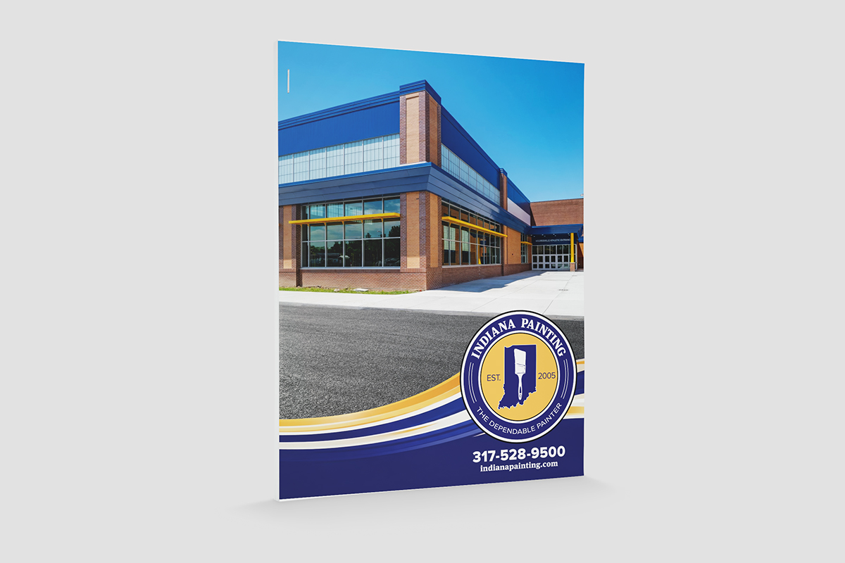 Booklet cover design for painting company